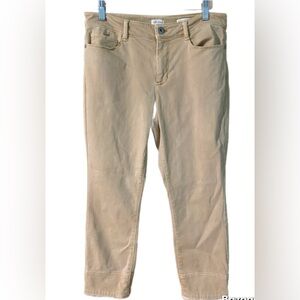 J Jill Denim Authentic Fit Frayed Hem Yellow Cropped Women Size 6